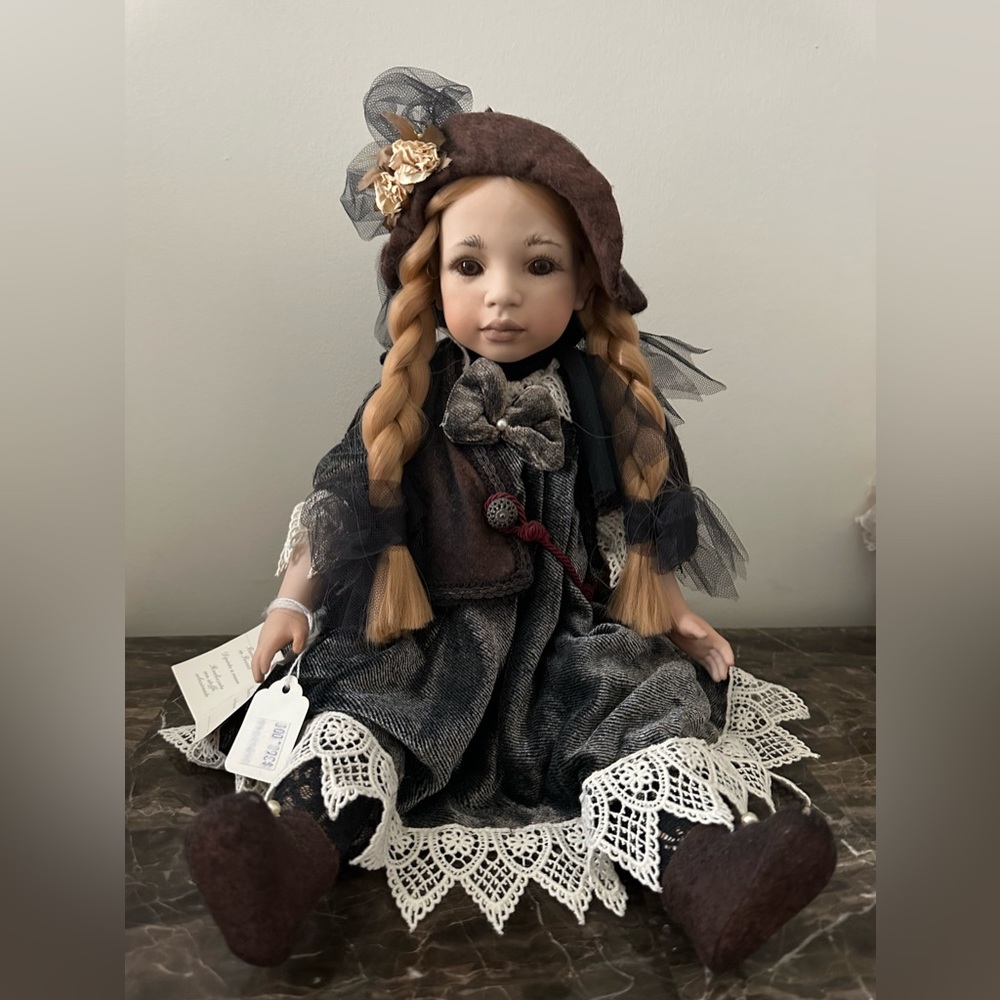 New Italian Porcelain Doll. Full porcelain body, Made in Venice, Italy